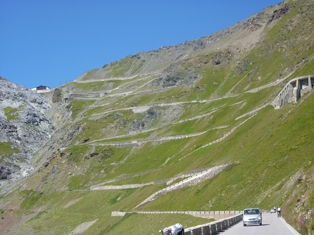 Estrada Stelvio Pass Road Outra Perspectiva